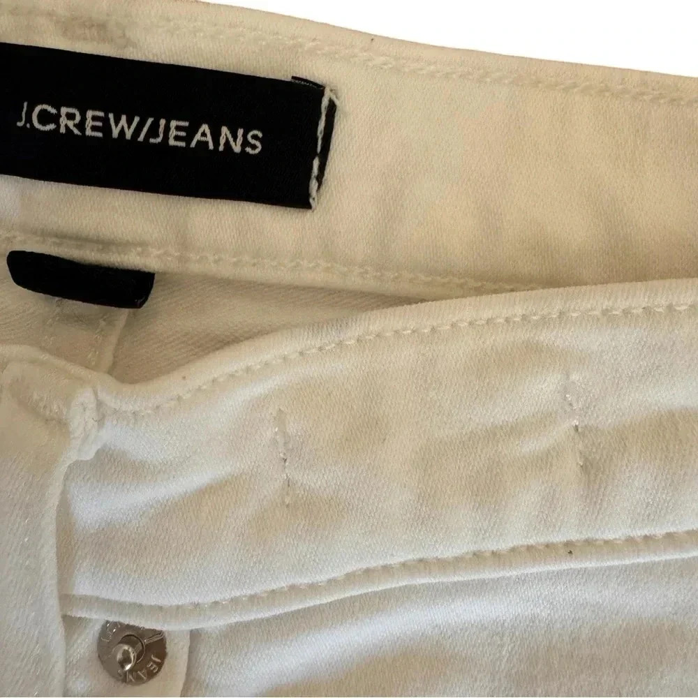 J Crew White Jeans 9” High-rise Toothpick Skinny Denim Pants - Picture 13 of 15